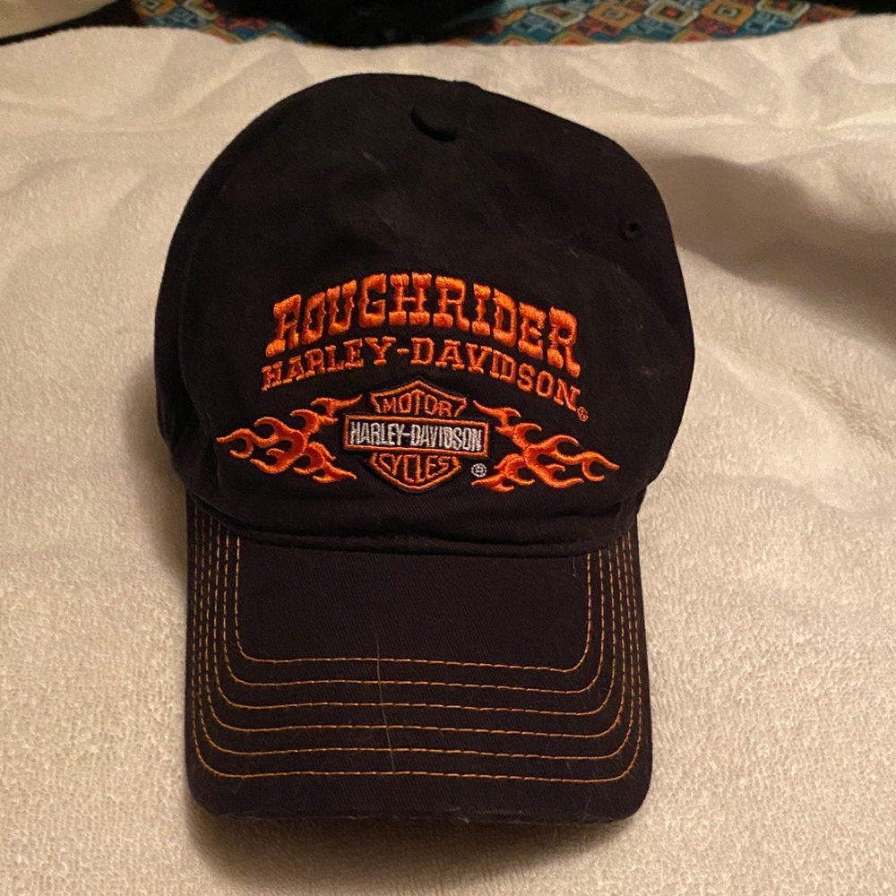 Harley-Davidson Black Cap with Orange Flames